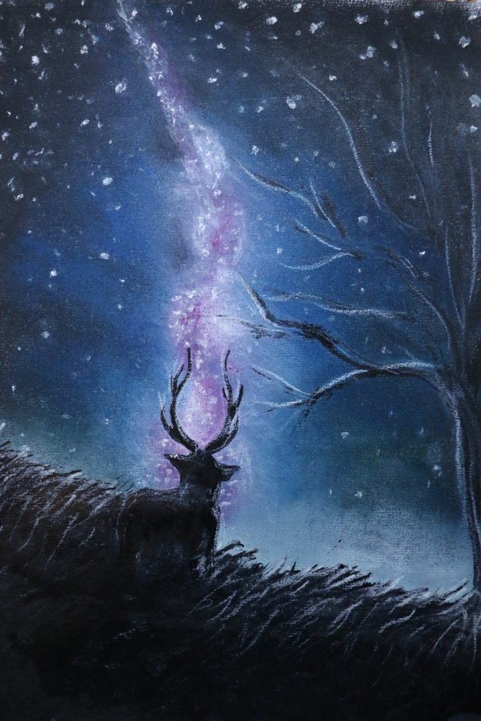 Hirsch in der Nacht